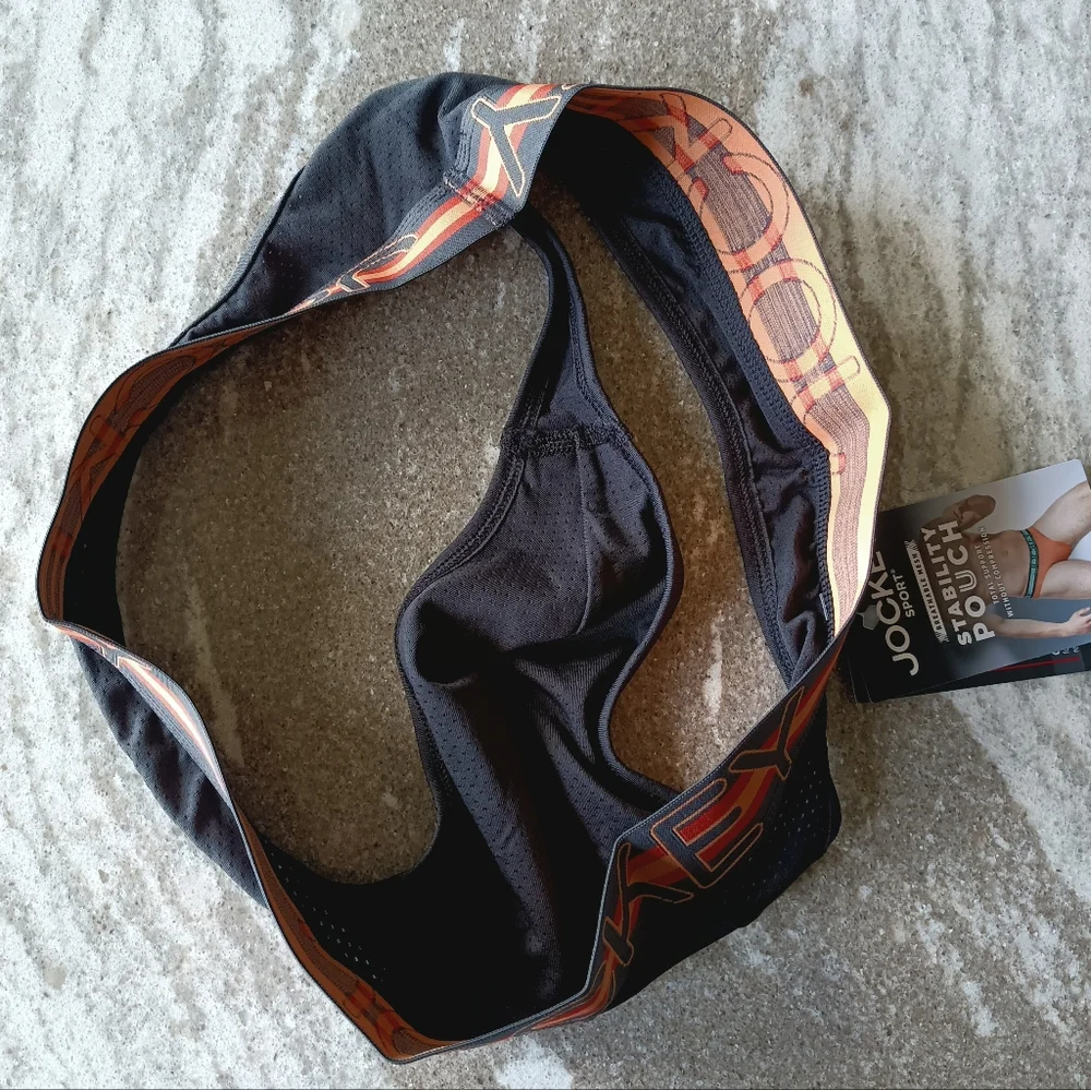 Jockey Sport Men's Stability Pouch Microfiber Thong Underwear New Size L…